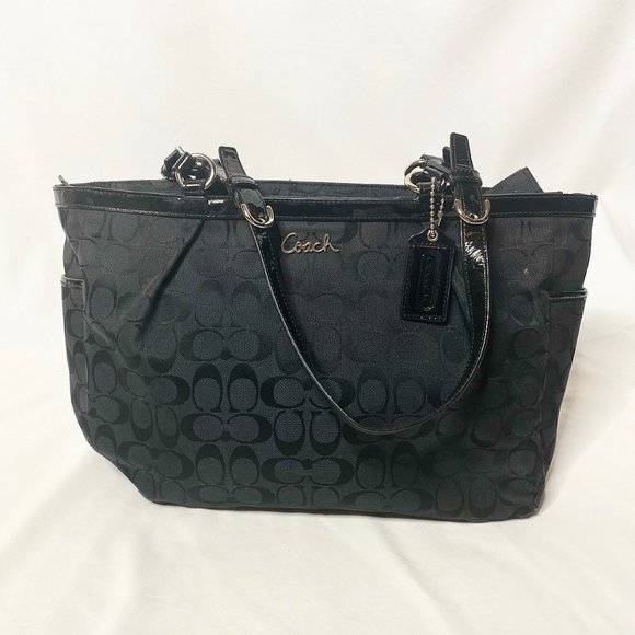 Coach Handbags - Coach Signature Jacquard Tote with Side Pockets